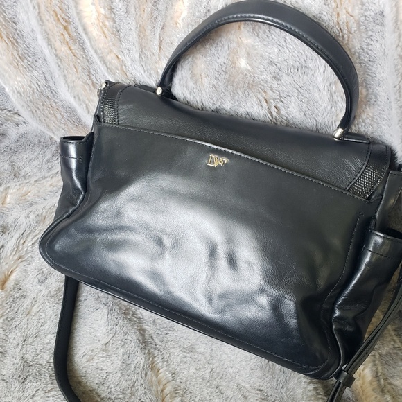 Moving Sale💫 Diane Von Furstenberg black leather satchel - Picture 3 of 5